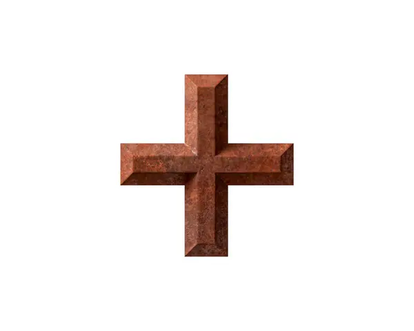 Symbol Rostig Metall Illustration Rostiga Symboler Isolerade Vit Bakgrund — Stockfoto