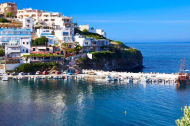 KRET ADASI, GREECE - 24 Mayıs 2018: Bali Köyü, Girit Adası, Yunanistan