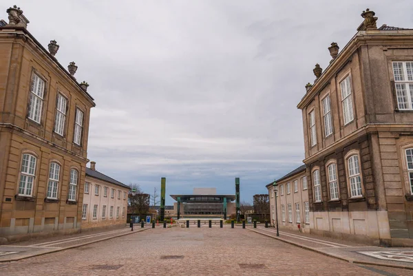 Вид Оперний Театр Копенгагені Данія Палацу Амалієнборг — стокове фото
