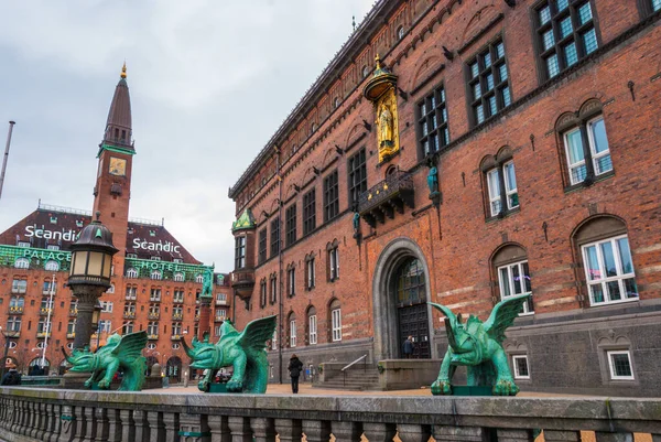 Buitenkant Van Het Gemeentehuis Van Kopenhagen Denemarken — Stockfoto