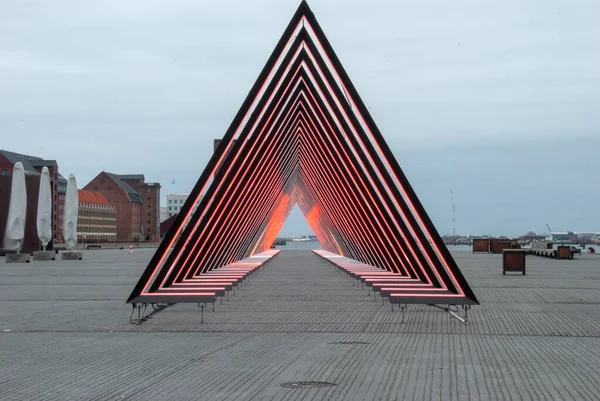Живучий Трикутник Гавані Копенгагена Данія — стокове фото