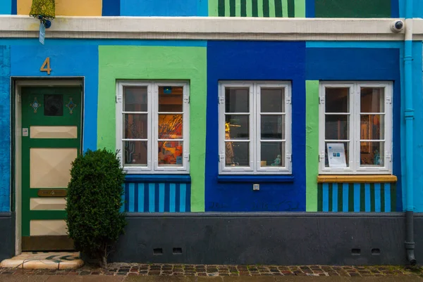Façade Une Maison Colorée Copenhague Danemark — Photo