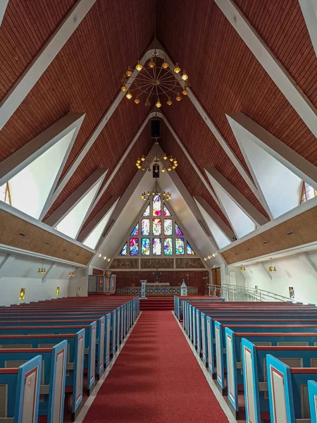 挪威Hammerfest教堂的内部 — 图库照片