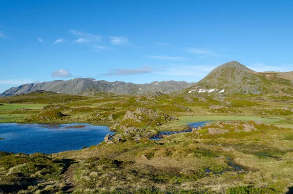 挪威北部马格洛亚岛福克兰贝格湾美丽的大自然 — 图库照片