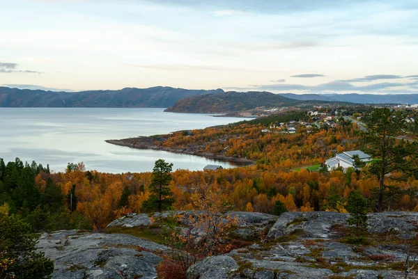Krajina Města Alta Altafjorden Hjemmeluft Finnmark Norsko — Stock fotografie