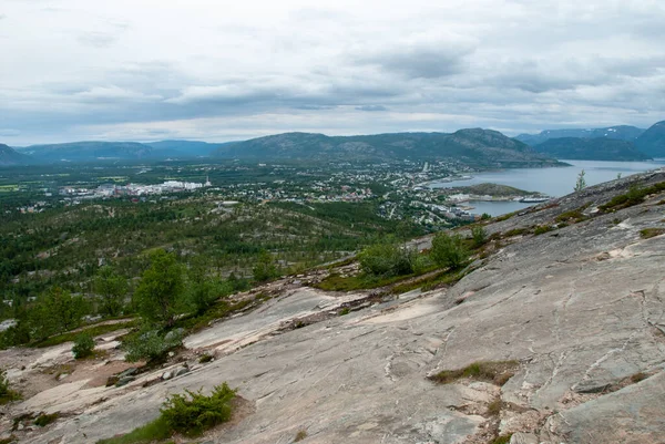 Krajina Města Alta Vrcholu Hory Komsa Norsko — Stock fotografie