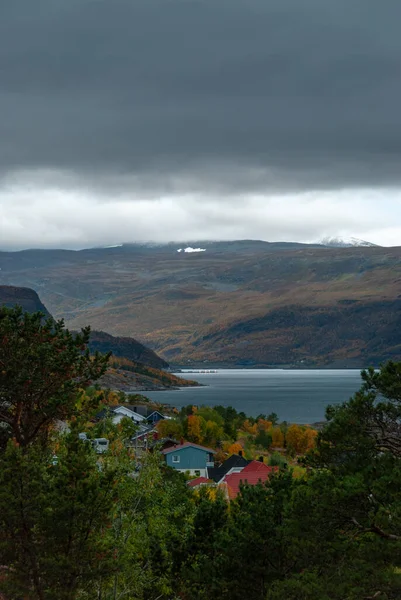 Het Uitzicht Alta Stad Altafjorden Finnmark Noorwegen — Stockfoto