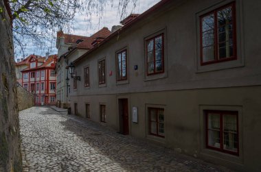 Novy Svet, Çek Cumhuriyeti Prag 'daki Hradcany' nin tarihi renkli caddesi.