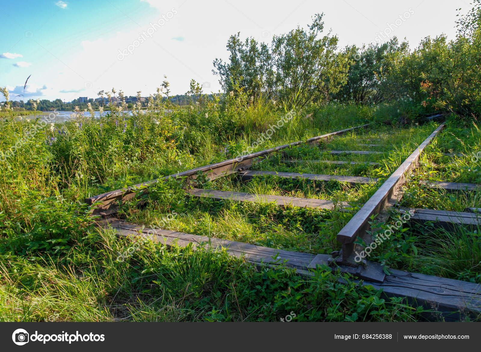 Abandoned Railway Koivusaari Island Rovaniemi Lapland Finland Stock ...