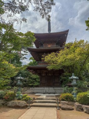 Tokyo, Japonya 'daki Daikeizan Gotokuji Tapınağı' nın Pagoda 'sı