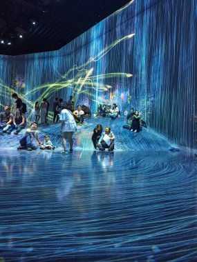 Tokyo, Japonya 'daki Sınır Tanımayan Takımdan Dijital Sanat Müzesi