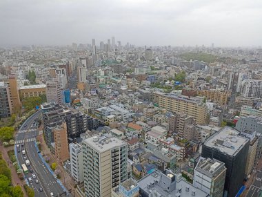 Tokyo şehir manzarası Bunkyo Şehir Merkezi çatı güvertesi, Japonya