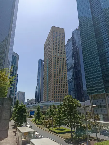 stock image Modern architecture of Shimbashi Section in Tokyo, Japan