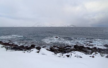 Norveç 'in Mageroya Adası' nın güzel kutup doğası