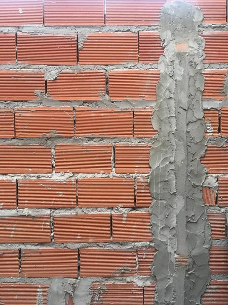 Construire Mur Briques Matériaux Construction — Photo