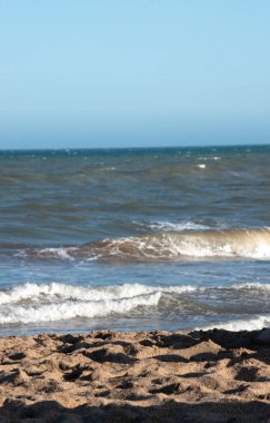 sea waves on the argentinian atlantic coast