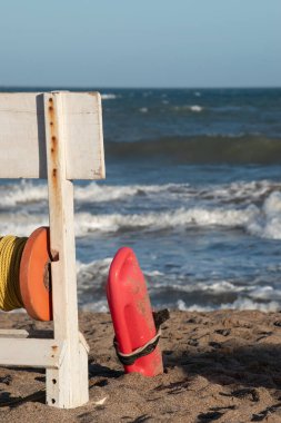 lifeguard elements on the sea shore