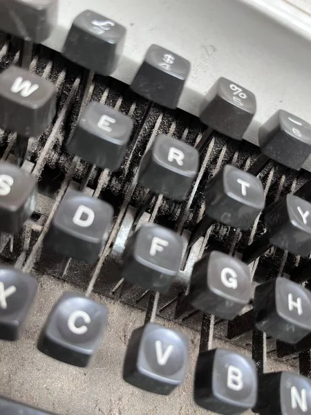 Detail Van Een Oude Schrijfmachine — Stockfoto