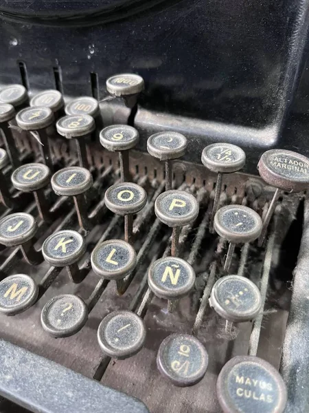 Szczegóły Starej Maszyny Pisania — Zdjęcie stockowe