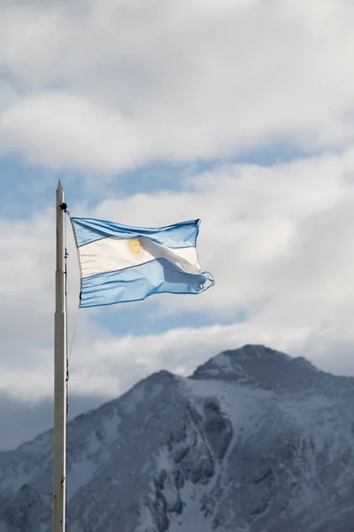 Flaga Argentyny Ushuaia Tierra Del Fuego — Zdjęcie stockowe
