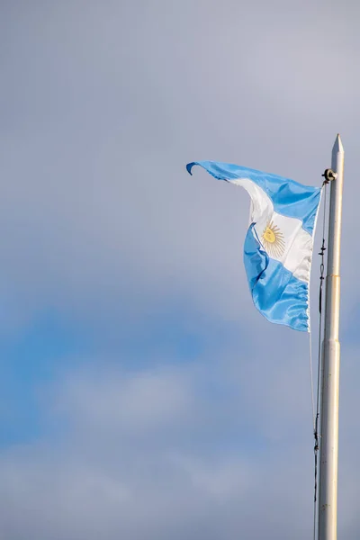 Flaga Argentyny Ushuaia Tierra Del Fuego — Zdjęcie stockowe