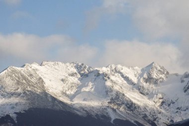 Ushuaia 'daki Karlı And Dağları. Ateş Diyarı. Arjantin