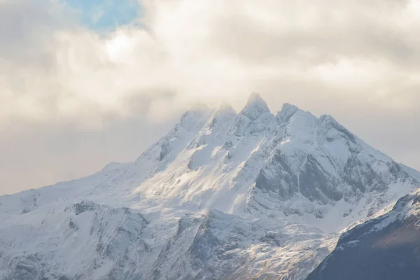 Montanhas Dos Andes Nevados Ushuaia Cinco Irmãos Terra Fogo Argentina — Fotografia de Stock