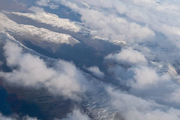 stock image Patagonian Andes seen from the airplane window