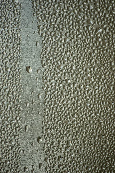 Маленькие Капли Воды Туманном Стекле — стоковое фото
