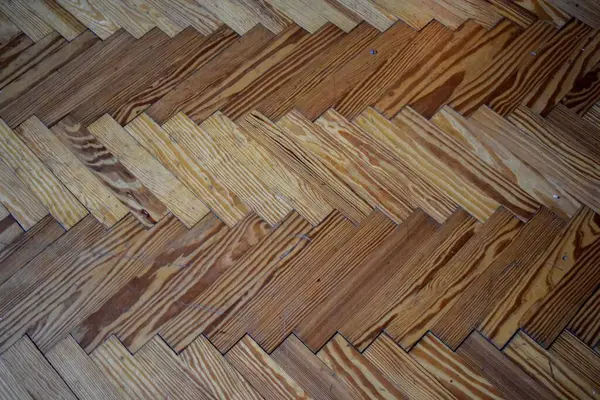 Detail Eines Pinienholzparkettbodens — Stockfoto