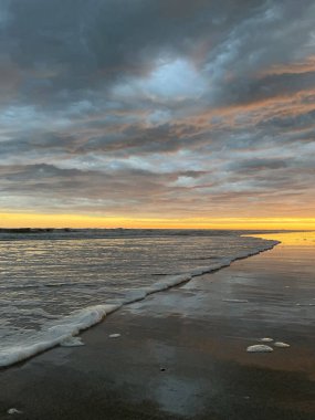 Arjantin Atlantik kıyısında gün batımı