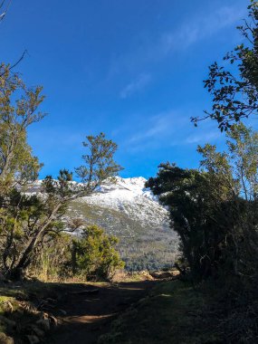 Los Alerces Ulusal Parkı 'ndaki dağlar, Esquel, Chubut, Arjantin