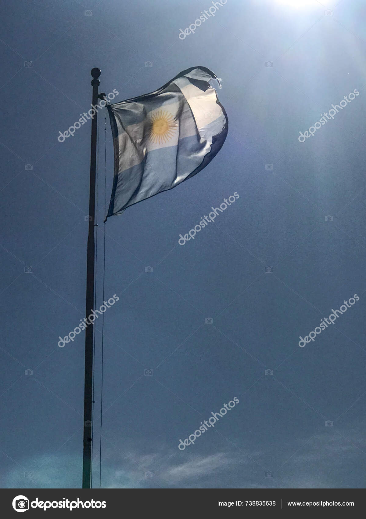 Argentinian Flag Waving Buenos Aires — Stock Photo © TC2412 #738835638