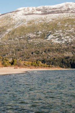 Los Alerces Ulusal Parkı, Esquel, Chubut, Arjantin manzarası. Patagonya Arjantin