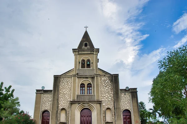 Panorámás Katolikus Templom Város Romana Délután — Stock Fotó