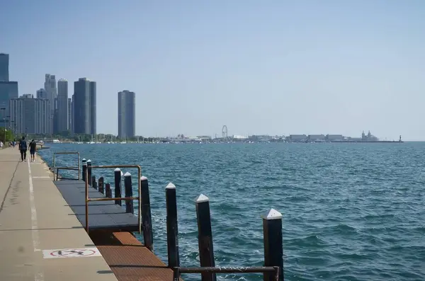 stock image Chicago waterfront on Lake Michigan 
