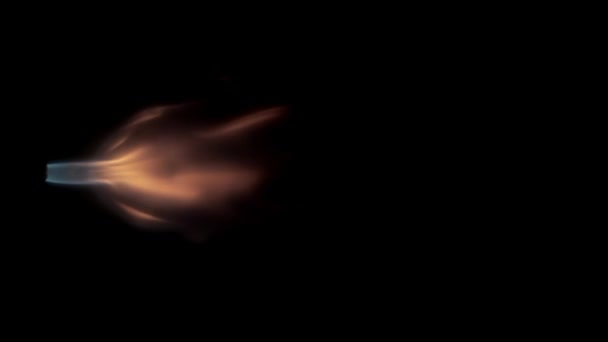 Real Welder Torch Flame Hits Black Metal Surface Easy Blend — Vídeo de Stock