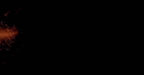 Gerçek Fitil Kıvılcımları Ekran Kipi Ile Karıştırılması Kolay Siyah Arkaplan — Stok video