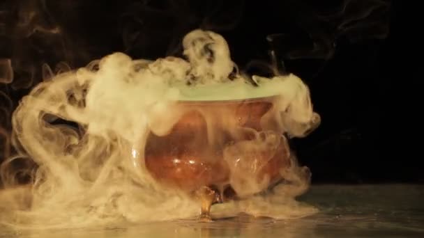 Smoky Halloween Magic Cauldron — Stock Video