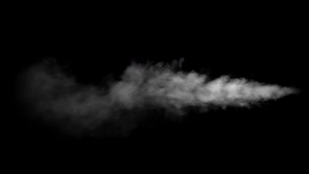 スクリーン モードによってブレンドすること容易な黒い背景が付いている3本の実質の蒸気爆発 — ストック動画