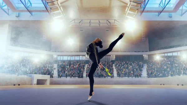 Rytmisk Gymnast Professionell Arena — Stockfoto
