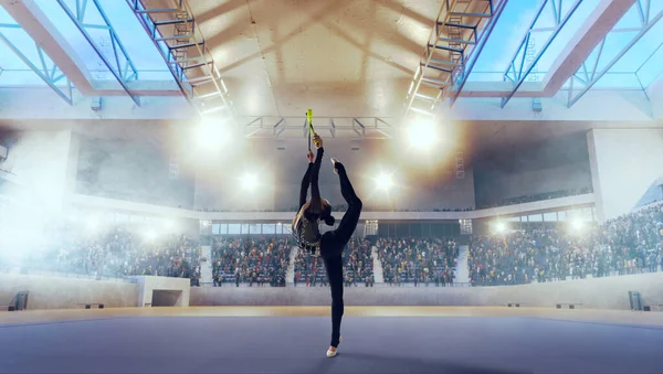 Rytmisk Gymnast Professionel Arena - Stock-foto