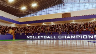 Voleybol stadyumu. 3D görüntüle. Görüntü.