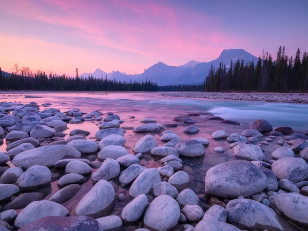 Національний Парк Банф Альберта Канада Ландшафт Під Час Сходу Сонця — стокове фото