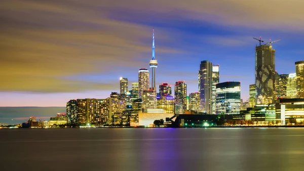 Toronto Canadá Vista Dos Arranha Céus Torre Vista Centro Cidade — Fotografia de Stock
