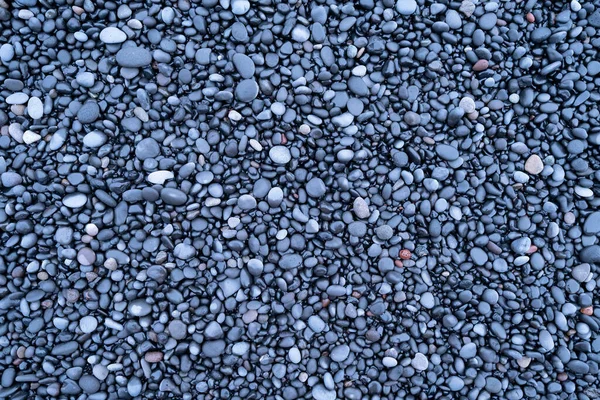 Graue Kieselsteine Als Hintergrund Runde Steine Strand Fotografie Für Design — Stockfoto