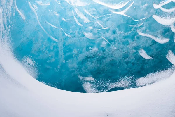 아이슬란드의 크리스탈 아이스 나조컬 얼음의 모습을 배경으로 아이슬란드의 — 스톡 사진