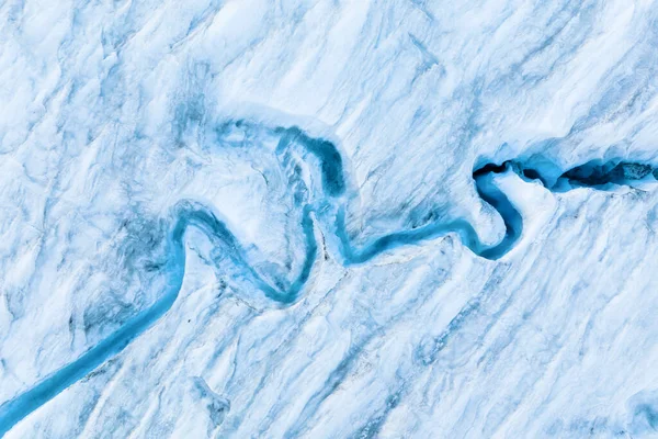 Uma Vista Aérea Iceberg Rio Paisagem Inverno Drone Vista Das — Fotografia de Stock