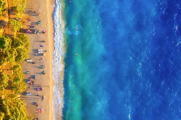 View Air Beach Aerial View Rest Beach Sea Relaxation Travel — Stock Photo, Image