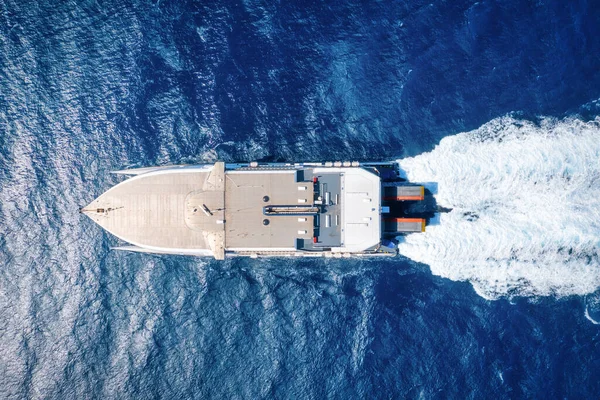 Pemandangan Udara Dari Kapal Pesiar Pemandangan Bagus Sebuah Kapal Pesiar — Stok Foto